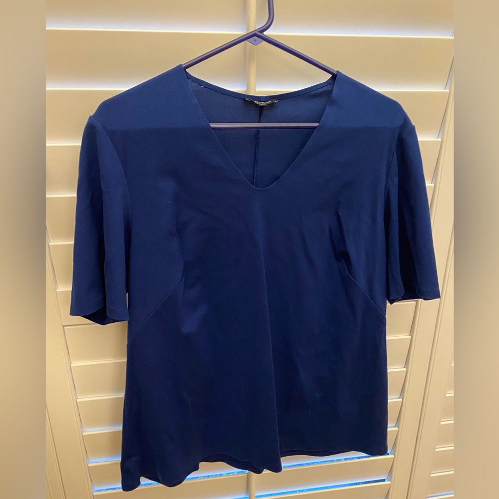 Lafayette 148 Deep Blue Top Size 1X